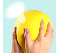 ASHATA Esponja de Bola Silenciosa de 18 Cm con Reducción de Ruido, Pelota Hinchable Suave, Ligera y Duradera para Deportes de Interior, Verde (Orange)