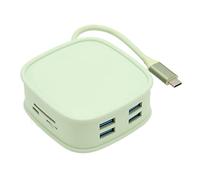 ASHATA Estación de Acoplamiento USB C, Divisor USB C 10 en 1, Divisor USB C 10 en 1 PD de Carga Rápida 4K HD Puerto RJ45 Divisor USB C de Alta Velocidad para Computadora Portátil de (Verde)