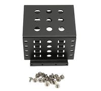 ASHATA Estante para Disco Duro de 2,5", Adaptador de Montaje e IDE, Aleación de Aluminio, Soporte de Extensión HDD para SSD, Juego de Jaula para Disco Duro de 4 Bahías con Diseño Hueco, Adecuado