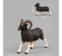 ASHATA Estatua De Toro Realista, Adorno De Juguete, Modelo De Animal Sólido para Juguetes para Niños, Plástico, Argali, 6.3 * 1.6 * 3 Pulgadas (argalí)