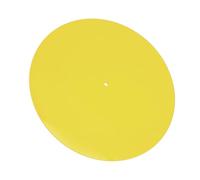 ASHATA Estera de Giradrones, Plato de Plato de Disco Acrílico Evita el Resbalón en el bajo Ajustado para un Reproductor de Disco de 12 Pulgadas (Yellow)