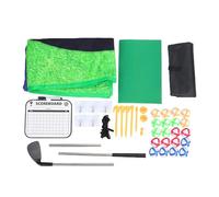ASHATA Estera de Juego de Chip de Golf Versátil, Club Ajustable de Doble Cara, Fácil Configuración para Práctica en Interiores y Exteriores, Material ABS (Juego de Golf de Doble Cara 1,5 * 1,5 m)