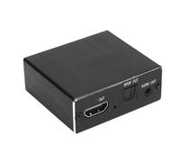 ASHATA Extractor de 4K, Divisor del Convertidor de Adaptador de Sonido con Interfaz de óptico SPDIF de 3.5 Mm Interfaz Multimedia HD para Auriculares Amplificador de Altavoces de TV