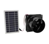 ASHATA Extractor de Aire Eficiente con Energía Solar, 10W, 12V, para Tubo Redondo, Kit de Ventilador ABS para RV, Invernadero, Casa para Mascotas