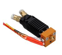 ASHATA Extrusor de Impresora 3D 2 en 1, Kit Hotend, Bloque de Alambre de Metal 2 en 1, Extrusor de Impresora 3D de 12 V de Metal de 2 Colores con Tornillos de Cubierta de Silicona para (12V)