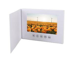 ASHATA Folleto en Vídeo Elegante de 7 Pulgadas con Paquetes de pegatinas: Tarjeta de Felicitación Electrónica Portátil para Anuncios en Ocasiones Especiales