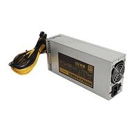 ASHATA Fuente de Alimentación para Minería de 2000 W, Compatible con 8 GPU GPU Mining Power, Fuente de Alimentación para Minería de PC con PSU de un Solo Canal 2U con Ventilador de