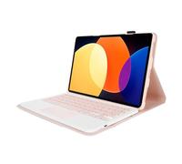 ASHATA Funda para Mi Pad 5 y 5 Pro con Teclado de 11 Pulgadas, Funda Protectora para Teclado Inalámbrico Desmontable, Delgada, Ligera, Teclado Magnético BT para Mi Pad 5 y 5 Pro (Pink)