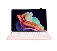 ASHATA Funda para Teclado Tab P12 de 12,7 Pulgadas, Magnéticamente Desmontable con Panel Táctil, Soporte para Bolígrafo, Conexión, para Tableta TB370FU/TB371FC (Pink)