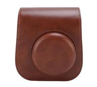 ASHATA Funda Protectora Apta para Cámara Mini12 Mini11, Bolsa de Almacenamiento de Transporte para Cámara Instantánea de Cuero PU con Correa de Hombro Ajustable (Brown)