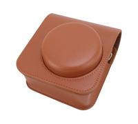 ASHATA Funda Protectora para Cámara Instantánea Mini41, Patrón Litchi de Piel Sintética con Tapa Magnética, Bolsa de Almacenamiento para Cámara Instantánea Retro con Correa Ajustable (Brown)