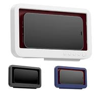 ASHATA Funda Protectora para Teléfono de Ducha Giratoria Impermeable Soporte de Pantalla Táctil Antivaho de Alta Definición para Baño Cocina Adecuado para ABS Blanco 7 Pulgadas (#1)