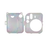 ASHATA Funda Protectora Transparente para Cámara, Correa Desmontable y Bolsillo Trasero para Fotos para Fuji Mini 12, Fácil de Limpiar, Manos Libres (Flujo de Color)