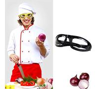 ASHATA Gafas de Cebolla, Gafas de Corte de Cebolla sin Desgarros, de Cocina Antivaho para Cocinar, Protectoras con Correa Ajustable, Protectoras para Preparación de Alimentos (BLACK)