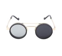 ASHATA Gafas de Sol Polarizadas para Hombre, Lente de Filtro ND2-400 de Tinte Ajustable de 9 Engranajes, Gafas Redondas para Pesca, Conducción Deportiva