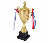 ASHATA Gran Decoración de Premio de Copa de Trofeo de Oro para Eventos de Juegos y Fiestas de Ganadores Aleación de Zinc de 11,4 Pulgadas (Gold)