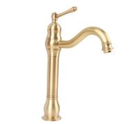 ASHATA Grifo de Lavabo de Cobre Antiguo, Grifo de Baño Monomando con Núcleo de Válvula de Cerámica y Drenaje Emergente, para Baño, Tocador, Fregadero, Cocina Casera