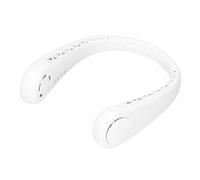 ASHATA Hanging Neck Fan, Portable Hands Free Fan, Rechargeable Mini Air Cooler Wind Bladeless Fan, Headphone Design Wearable Personal Fan with 3 Speeds