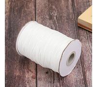 ASHATA Hilo de Algodón Encerado DIY para Collar Tejido a Mano Ecológico, 1 Mm, Línea de Cera Suave y Brillante de 160 M para Fabricación de Joyas (27# Blanco)