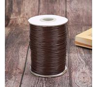 ASHATA Hilo de Algodón Encerado DIY para Collar Tejido a Mano Ecológico, 1 Mm, Línea de Cera Suave y Brillante de 160 M para Fabricación de Joyas (28# marrón)