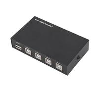 ASHATA Hub de Caja de Interruptor Manual para Compartir USB 2.0 de 4 Puertos, USB 2.0 a USB B Hub de Conmutador Compartido de 4 Puertos 4 PC para Compartir un Dispositivo USB, para