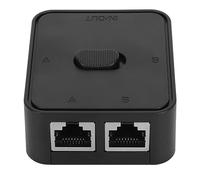 ASHATA Hub Divisor Selector de Conmutador de Red Gigabit Ethernet RJ45 de 2 Puertos, Alta Velocidad de Transmisión, Transmisión Bidireccional, Sin Alimentación Externa, Instalación Simple