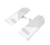ASHATA Ice Silk UPF50+ con Pantalla Táctil para Mujer, a Prueba de Sol, Antideslizantes, para Conducir, Correr, Ciclismo, Verano, Al Aire Libre, un par (Gris Blanco)