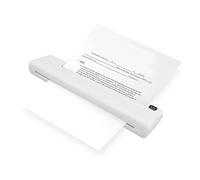 ASHATA Impresoras Portátiles Inalámbricas para Viajes, Impresora Térmica 8,5x11 Pulgadas Tamaño, Impresora Móvil sin Tinta 200dpi USB Recargable, Batería 1000mAh