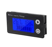 ASHATA Indicador Electrónico de Capacidad de Batería Pantalla LCD con Alerta de bajo Voltaje para Coches, Vehículos Recreativos, Bicicletas Eléctricas, Diseño ABS de 10-100V