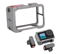 ASHATA Jaula de Metal para Acción 5 Pro /4/3, Accesorios de Cámara de Acción Marco Protector de Aleación de Aluminio Vlogging con Liberación Rápida Magnética y Orificio de Rosca de