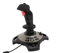 ASHATA Joystick de Vuelo para PC, Controlador de Juego de Simulador de Vuelo con Cable USB con Función de Vibración y Control de Acelerador, Palanca de para P