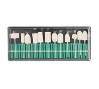 ASHATA Juego de Brocas para Uñas, 12 Piezas, Accesorios para Lima de Uñas de Fieltro de Lana para Pulir, Cabezal de Pulido de Portátil para Manicura, Pedicura, Salón en Casa
