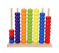 ASHATA Juego de Desafío de Apilamiento de Colores para Reuniones Familiares: Rompecabezas de Madera de Ritmo Rápido con 60 Anillos de ABS