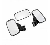 ASHATA Juego de Espejos Laterales Traseros para UTV ATV Motocicletas | Cuerpo de aleación CNC, vidrio convexo de gran angular, rótula ajustable, soporte de barra antivuelco universal, ajuste