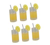 ASHATA Juego de Tazas de Limonada para Casa de Muñecas en Miniatura, 20 Uds. Mini Tazas Vívidas de Resina para Decoración de Mesa de Cocina de Casa de Muñecas 1:12 1:6, Modelo de Taza Pequeña