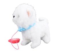 ASHATA Juguete Interactivo para Perros Que Cantan de Felpa, Cachorro Electrónico Que Camina con Que Se Mueve, Juguete Parlante para S, para Cachorros de Peluche para Regalo