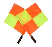 ASHATA Kit de árbitro de Fútbol, 2 Piezas, Banderas de Fútbol a Cuadros, Tarjetas Rojas, Amarillas y Rojas con Bolsa de Almacenamiento, para Partidos Deportivos,