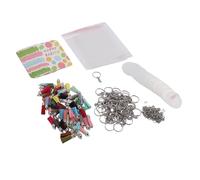 ASHATA Kit de Artesanía DIY con Llavero Acrílico con Espacios en Blanco Versátiles para Regalos Personalizados para Festivales