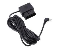 ASHATA Kit de Cableado para Cámara de Salpicadero, Adaptador OBD II a Tipo C, Cable Cargador con Pantalla Digital, Protección de bajo Voltaje, Modo de Estacionamiento 24 Horas, Acc