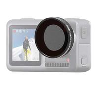 ASHATA Kit de Filtro de Lente de Densidad Neutra para Acción OSMO ND4 ND8 ND16 ND32, con Luz de Vidrio óptico de Aluminio para Las Cámaras Deportivas (ND8)