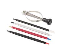ASHATA Kit de Herramientas de Ajuste de Manecilla de Reloj de Acero de Aleación con Prensador, Herramienta de Extracción, Limpiador de Esfera y Protector para Reparación e Instalación de Relojes