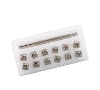 ASHATA Kit de Herramientas de Punzonado de Estampado de Flores de la Dinastía Tang de Aleación de Zinc para Impresión Artesanal de Cuero Estampador de Cuero Vegetal para Amantes de las Manualidades 12