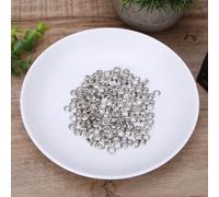 ASHATA Kit de Ojales de Latón de 4 Mm, 100 Juegos, Ojales de Metal de Doble Cara para Artesanía en Cuero, Bricolaje, Zapatos, Cinturones, Bolsos y Accesorios para Mochilas (SILVER)