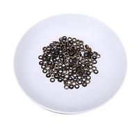 ASHATA Kit de Ojales de Latón de 4 Mm, 100 Juegos, Ojales de Metal de Doble Cara para Artesanía en Cuero, Bricolaje, Zapatos, Cinturones, Bolsos y Accesorios para Mochilas (Bronce)
