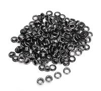 ASHATA Kit de Ojales de Latón de 4 Mm, 100 Juegos, Ojales de Metal de Doble Cara para Artesanía en Cuero, Bricolaje, Zapatos, Cinturones, Bolsos y Accesorios para Mochilas (GRAY)