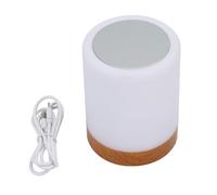 ASHATA Lámpara LED de Noche con Control Táctil Recargable, Lámpara de Estado de ánimo con 9 Colores para Decoración del Hogar, de Mesa, Batería de 5000mAh (Estilo de textura de madera)