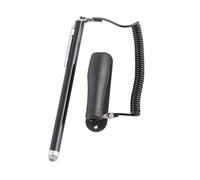 ASHATA Lápiz Capacitivo para Pantalla Táctil, Lápiz Capacitivo de Alta Sensibilidad para Teléfono Móvil, GPS y Tableta, de Punta Fina de Metal Negro con Punta de Silicona