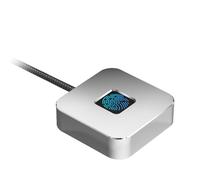 ASHATA Lector de Huellas Dactilares USB de Escritorio, Escáner Biométrico de Huellas Dactilares PC Dongle para Contraseña, Soporte para 10 11 PC Dongle 360 Grados Táctil (Silver)