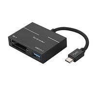 ASHATA Lector de Tarjetas Type-c 3.0 para Sony G,Leer Tarjeta Lexar USB Mark,Apoyo XQD/SD / USB3.0 / Type-C,Compatible con Windows/Mac OS,Plug and Play,Negro(500Mb / s)