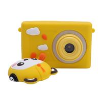 ASHATA Linda Cámara Digital para Niños, 1080p HD Dual Camera Véquido Auto Enfoque, Zoom Digital 8X, Luz de Led de Led de de Filtro de Etiqueta de Música Incorporado, para Niñas (Yellow)